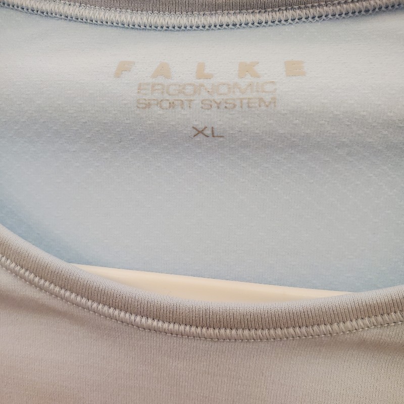 德國戶外品牌FALKE女生版裡層保暖排汗衣淺灰藍尺寸XL-0