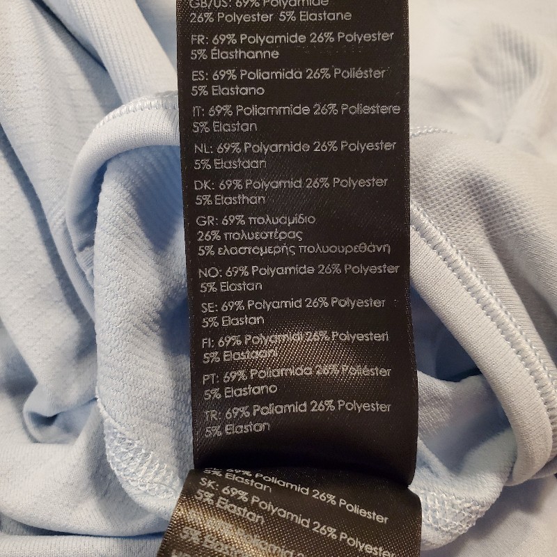 德國戶外品牌FALKE女生版裡層保暖排汗衣淺灰藍尺寸XL-4