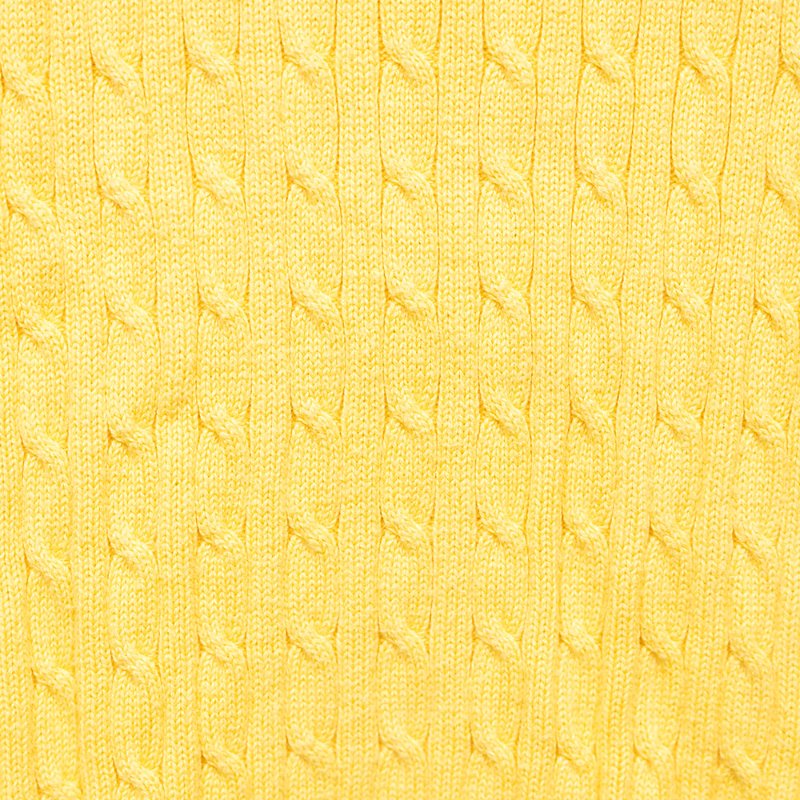【楊千霈私服】Ralph Lauren 黃色麻花短袖針織上衣-2