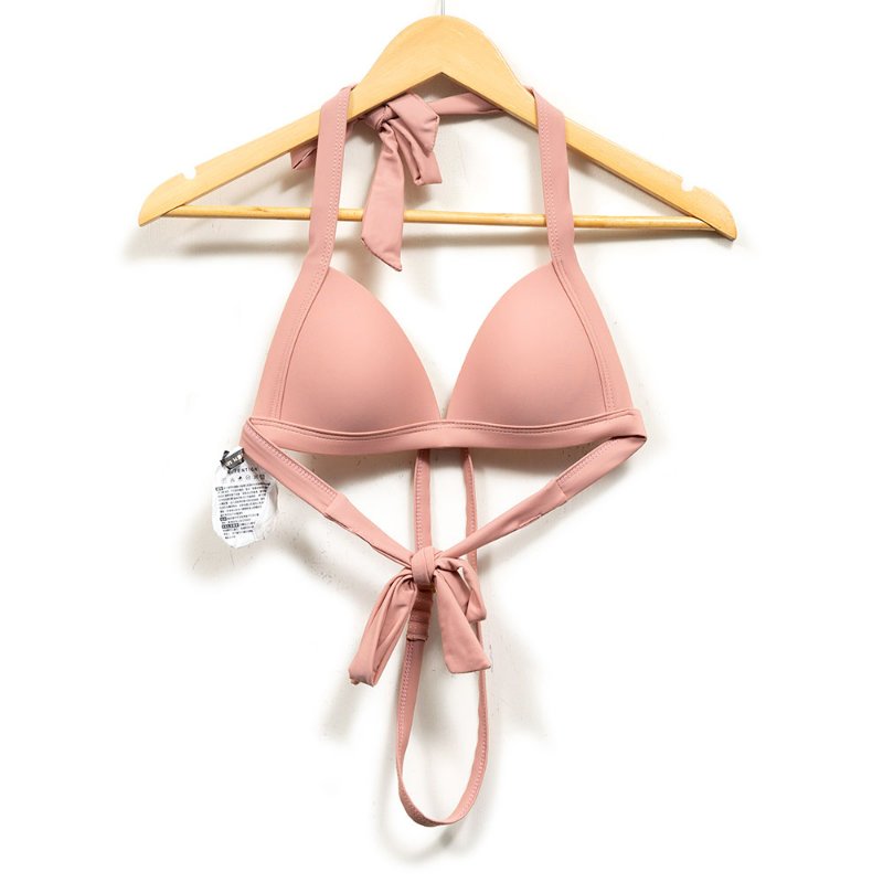 【陳艾琳私服】AIR SPACE 粉色繞頸綁帶比基尼套裝-1