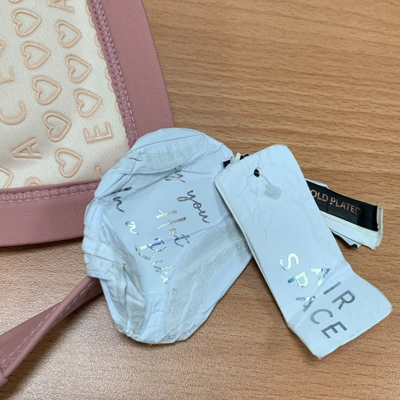 【陳艾琳私服】AIR SPACE 粉色繞頸綁帶比基尼套裝-4