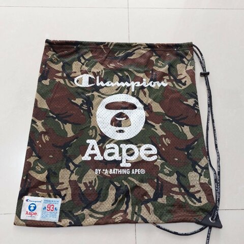 Champion x Aape Sneaker bag 迷彩 束口 側背包