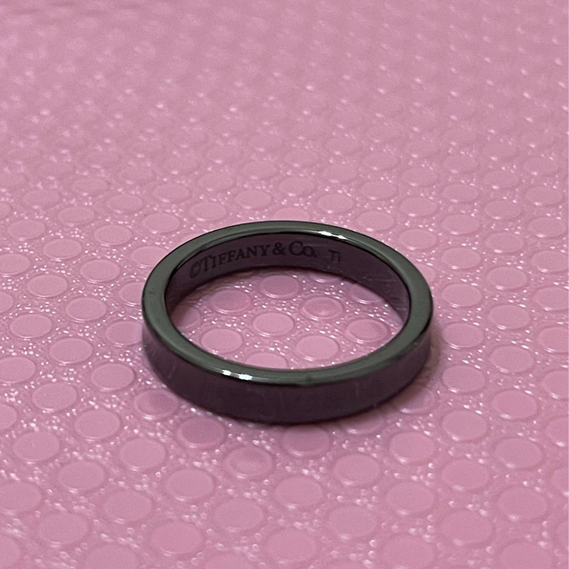 Tiffany&CO.1837 男生戒指 黑鈦 窄版戒指 百貨公司專櫃購入 保證正品-0
