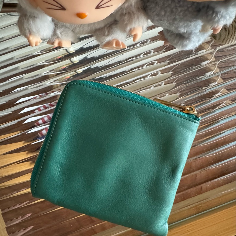 🏷️ Agnes B Voyage  湖水綠卡夾拉鍊錢包-1