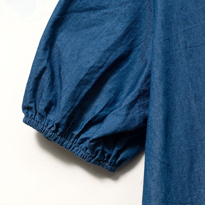 【張齡予私服】仿牛仔公主袖洋裝-1