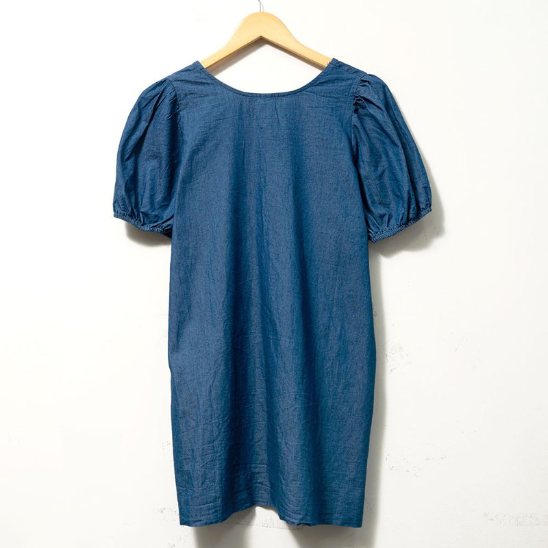 【張齡予私服】仿牛仔公主袖洋裝-3