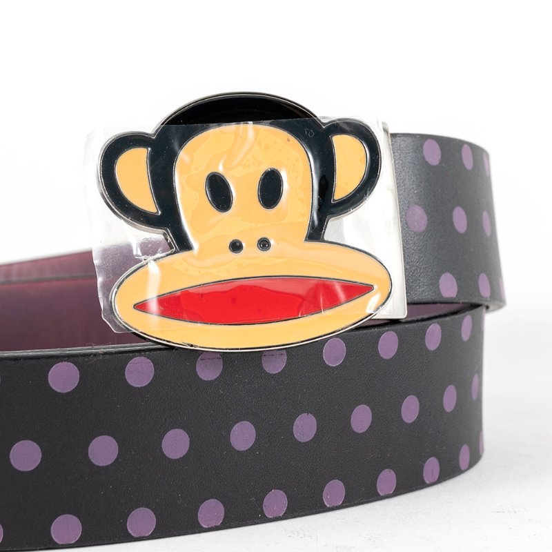 【曲艾玲私服】Paul Frank 紫色點點金屬 LOGO 皮帶-2