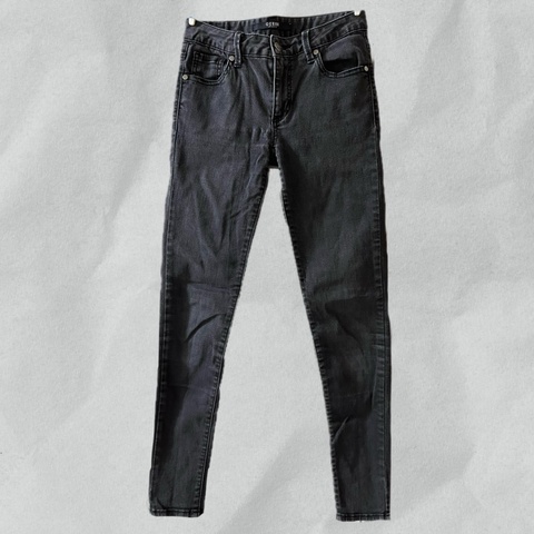 Guess黑色牛仔長褲