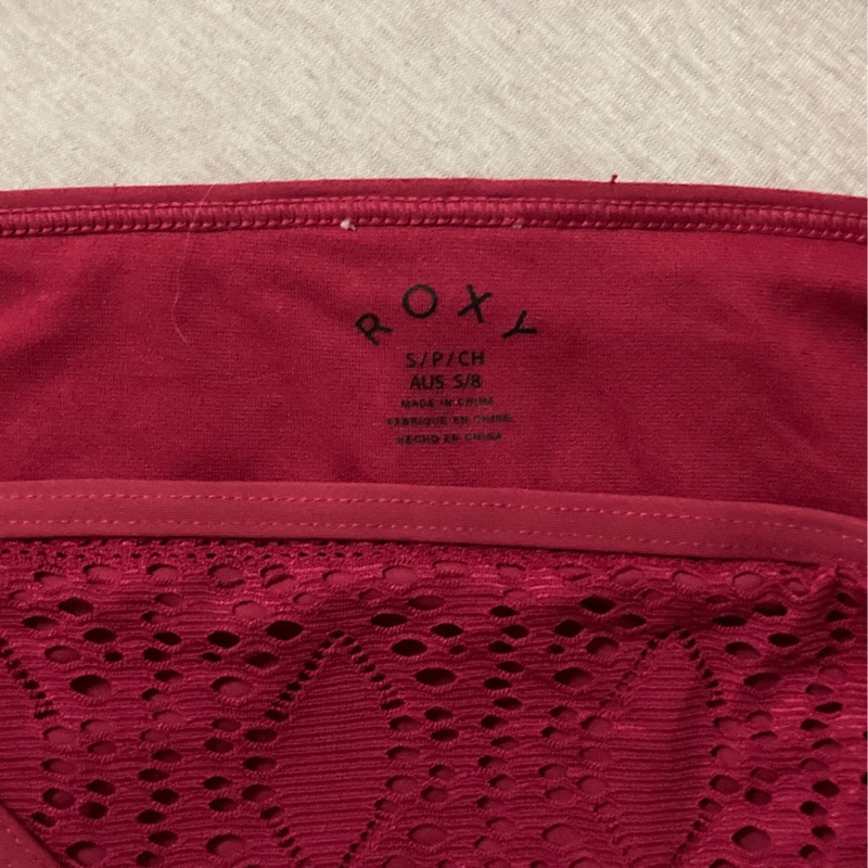 二手｜ROXY 桃紅色 蕾絲 比基尼 S-3