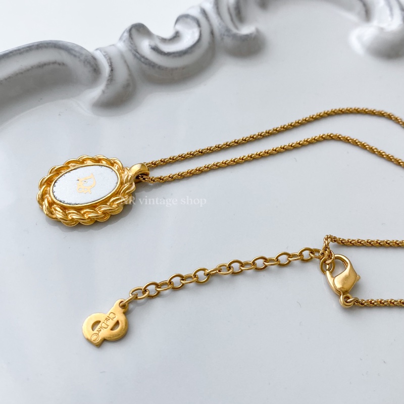 Dior 麻花圓圈項鍊/Dior 古典銀牌項鍊-4