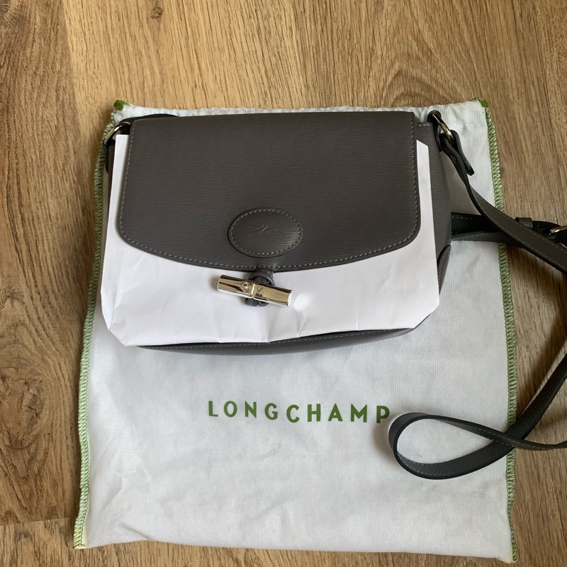 Longchamp 斜背包 灰色-4