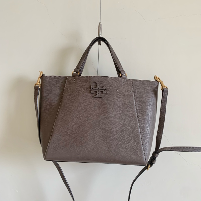 Tory Burch McGraw 經典托特包 Tote 灰色-0