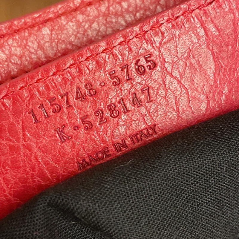 BALENCIAGA 巴黎世家 city 莓紅 全皮 小釦 手提包 肩背包 機車包-4