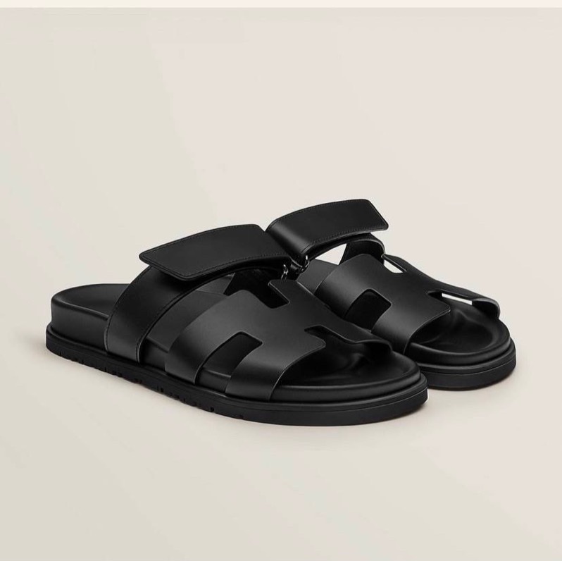 Hermès 二舅拖鞋39 40 全黑-0