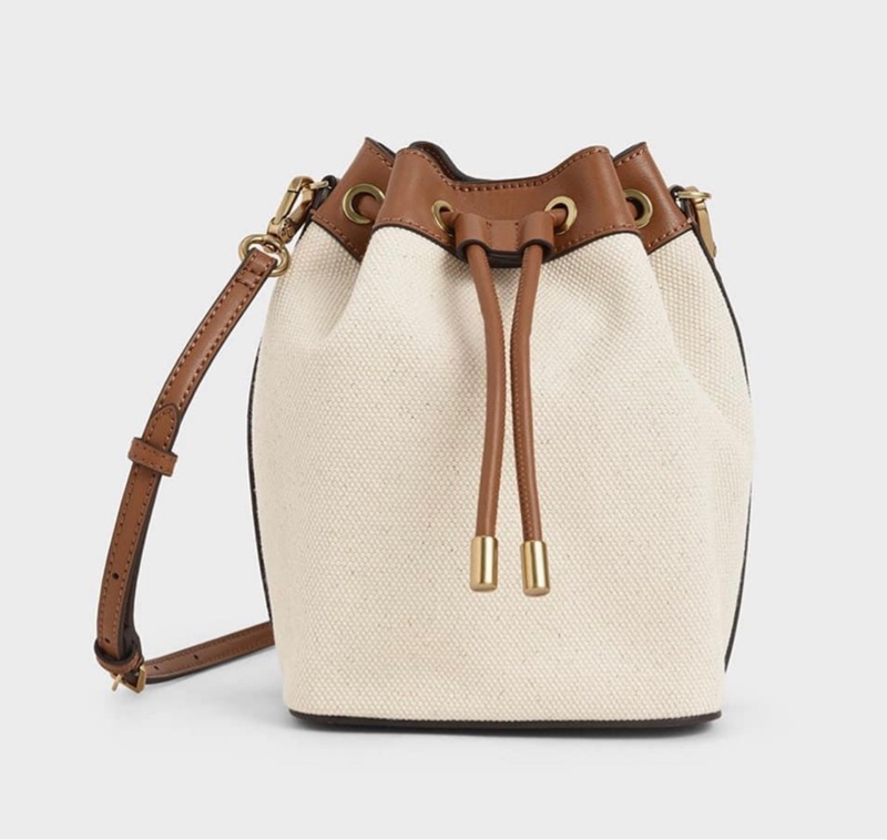 charles & keith 編織提把水桶包-1