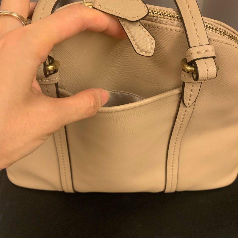 Coach 復古手提包 奶茶色-5