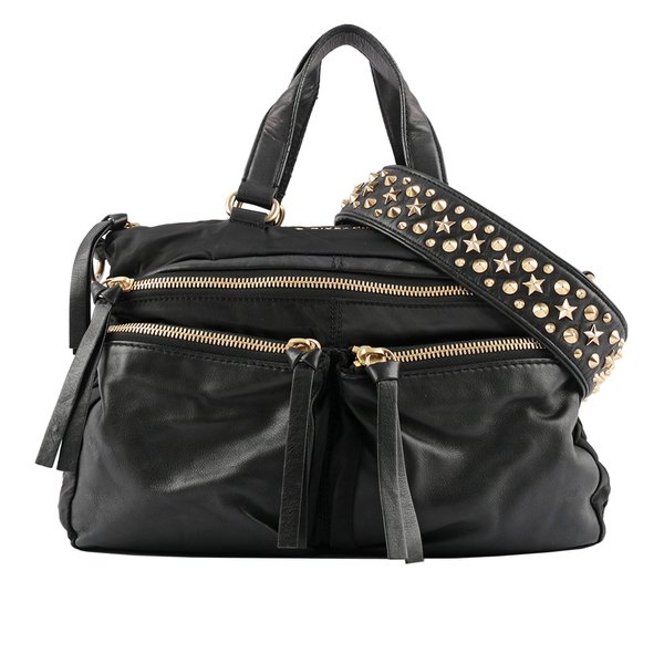 GIVENCHY Bugatti 尼龍拼皮革二用包(黑色)_展示品 GY12000003-0