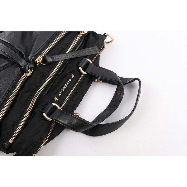 GIVENCHY Bugatti 尼龍拼皮革二用包(黑色)_展示品 GY12000003-5