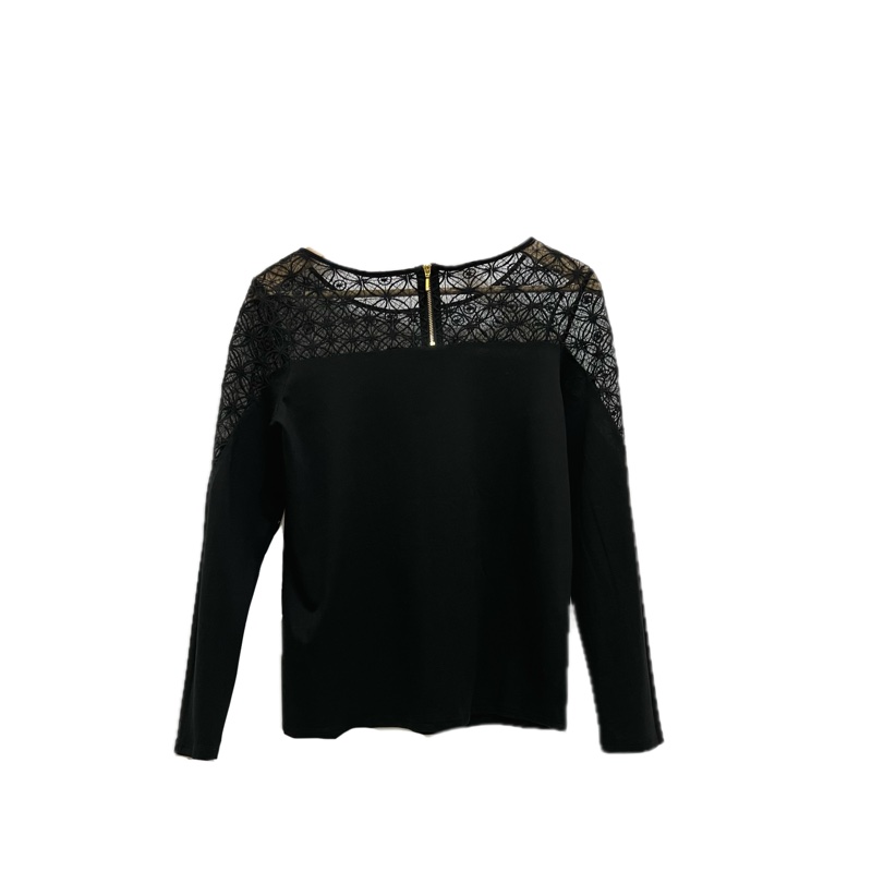 G2000 輕薄上衣 36/ 黑色 蕾絲 優雅 舒適 女人味-0