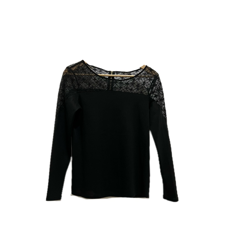 G2000 輕薄上衣 36/ 黑色 蕾絲 優雅 舒適 女人味-1