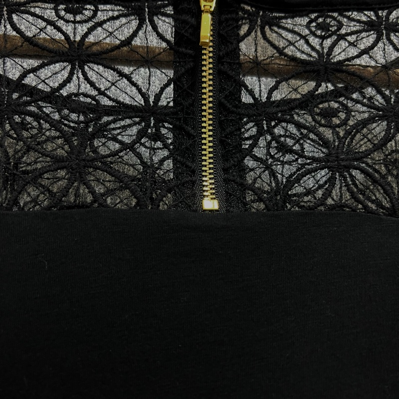 G2000 輕薄上衣 36/ 黑色 蕾絲 優雅 舒適 女人味-4