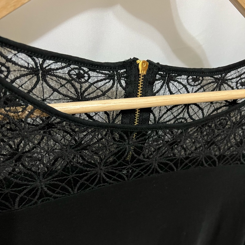 G2000 輕薄上衣 36/ 黑色 蕾絲 優雅 舒適 女人味-5