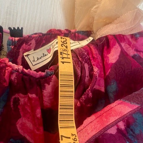 Lanvin for H&M_Floral Cocktail Dress 浪凡H&M聯名平口絲質荷葉邊小禮服-5