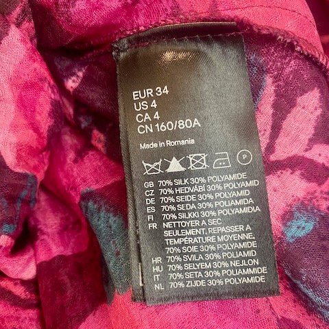 Lanvin for H&M_Floral Cocktail Dress 浪凡H&M聯名平口絲質荷葉邊小禮服-6