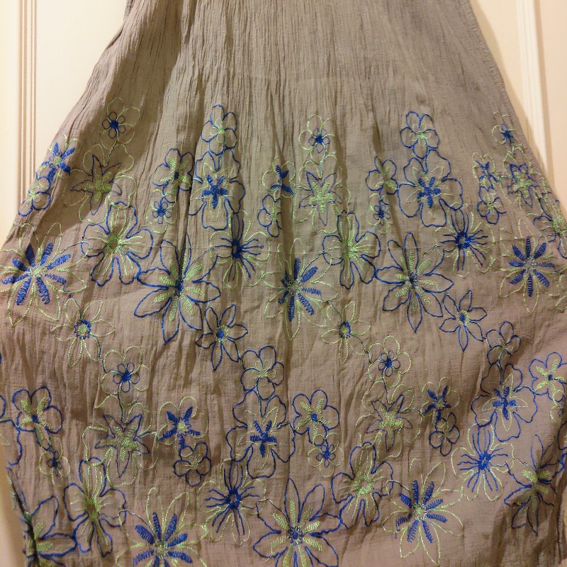 Issey Miyake 三宅一生 me 花椰菜系列灰色刺繡洋裝+FORGET me NOT環保袋-2