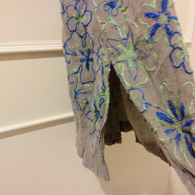 Issey Miyake 三宅一生 me 花椰菜系列灰色刺繡洋裝+FORGET me NOT環保袋-3