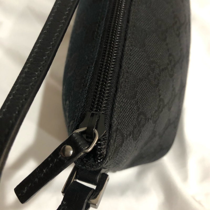 GUCCI 丹寧腋下包 (黑色)-3