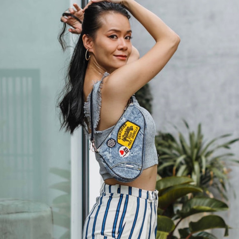 Vintage Dior Denim Saddle Bag 古董迪奧丹寧布馬鞍包miss Diorella限量版-0