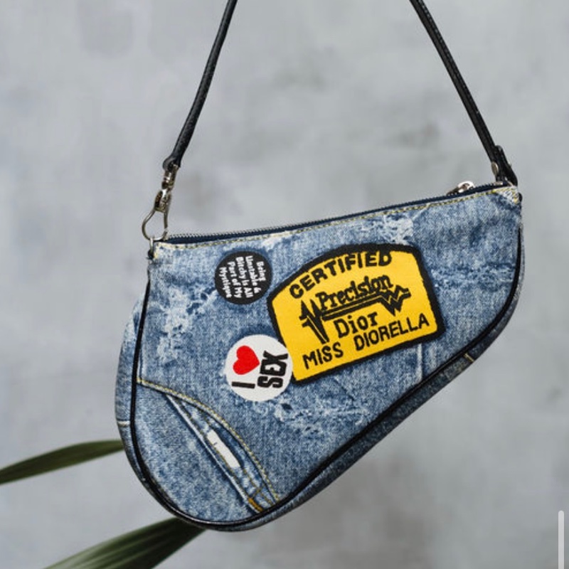 Vintage Dior Denim Saddle Bag 古董迪奧丹寧布馬鞍包miss Diorella限量版-3