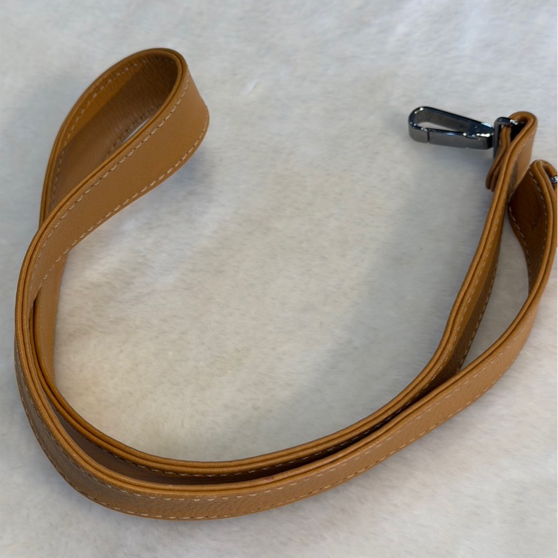 CHANEL 大logo小牛皮手提肩背包(牛奶糖色)_展示品  CH19000007-8