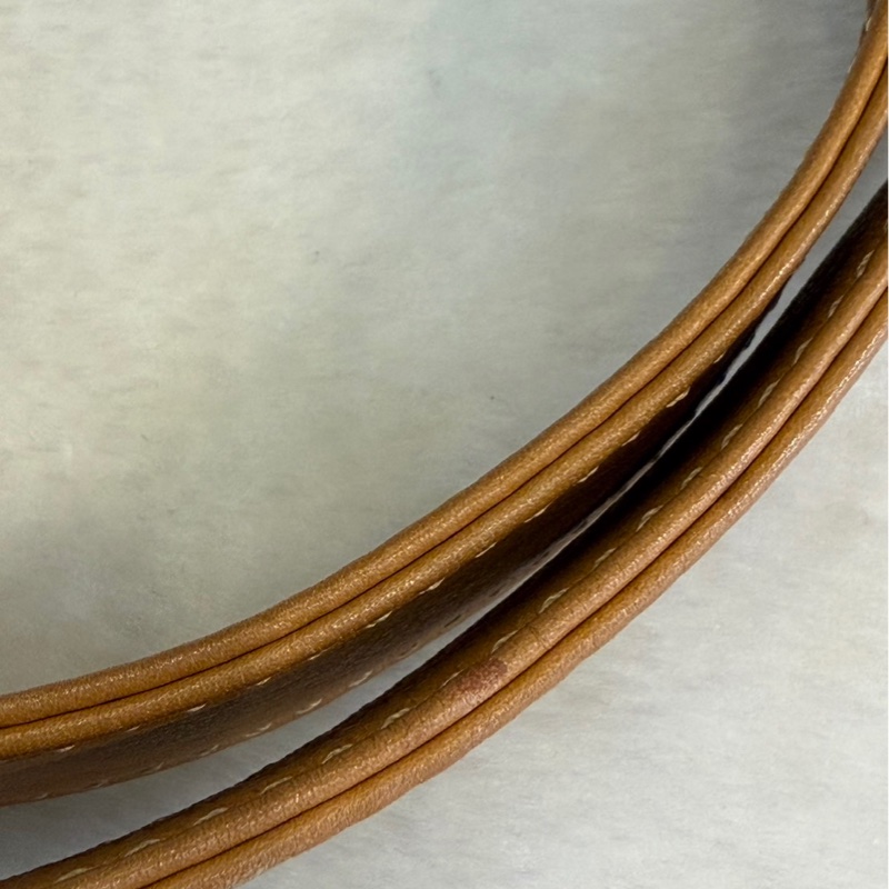 CHANEL 大logo小牛皮手提肩背包(牛奶糖色)_展示品  CH19000007-9