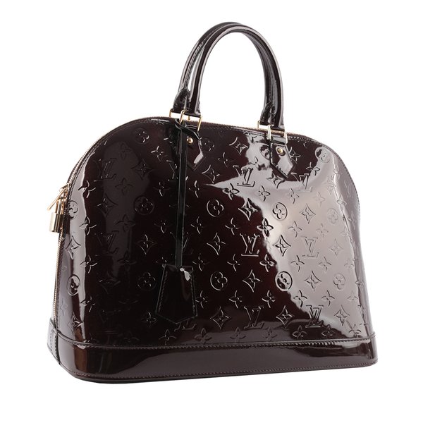 LV Monogram Vernis ALMA GM手提包(深葡萄紫)_展示品-2