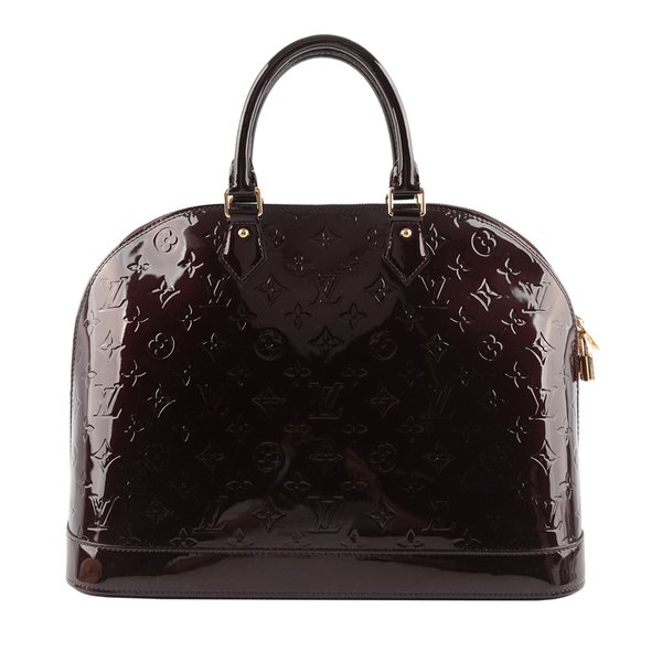 LV Monogram Vernis ALMA GM手提包(深葡萄紫)_展示品-4