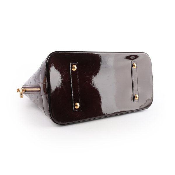 LV Monogram Vernis ALMA GM手提包(深葡萄紫)_展示品-5