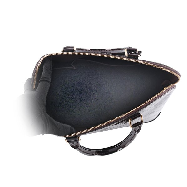 LV Monogram Vernis ALMA GM手提包(深葡萄紫)_展示品-6