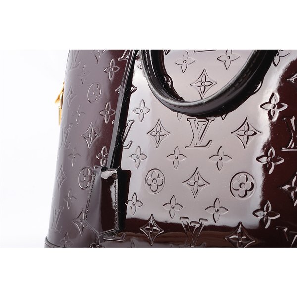 LV Monogram Vernis ALMA GM手提包(深葡萄紫)_展示品-7