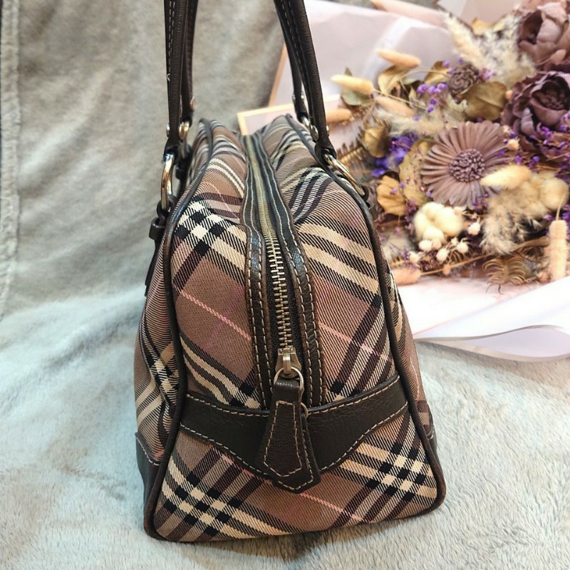 💕【正品】Burberry經典格紋波士頓肩背/手提包-1