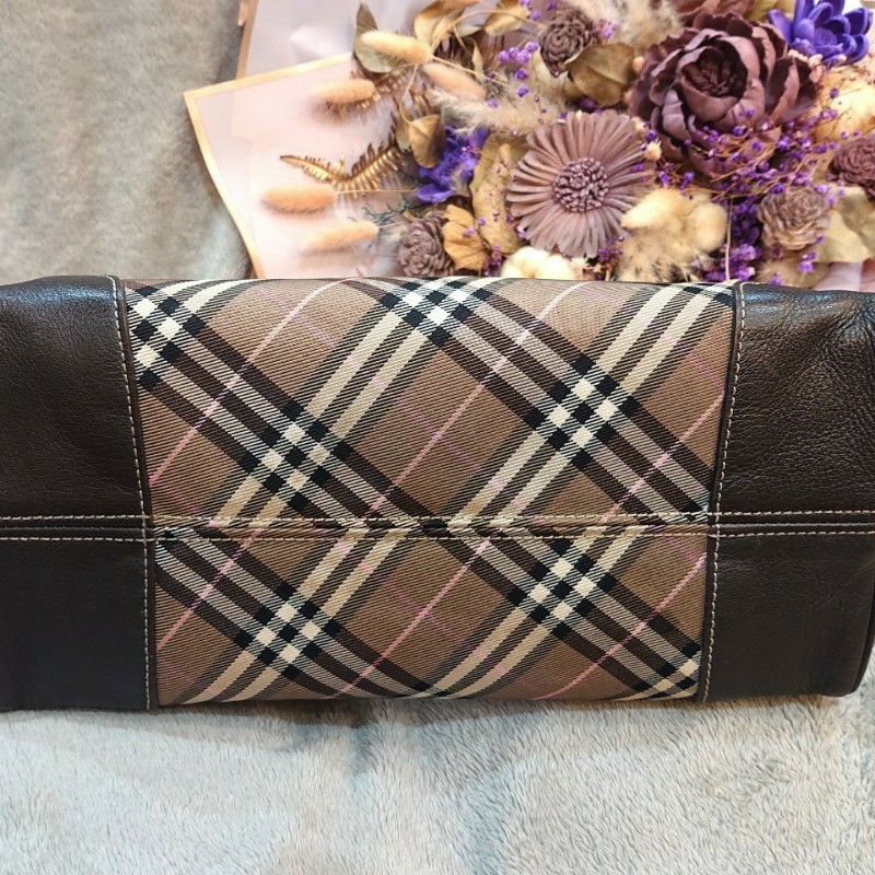 💕【正品】Burberry經典格紋波士頓肩背/手提包-4