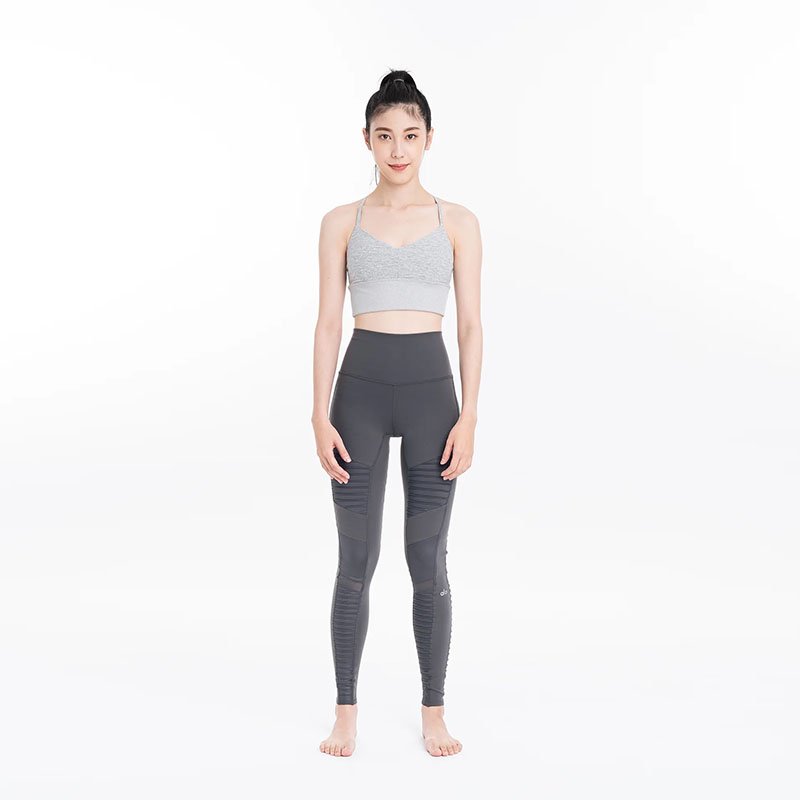 【全新品】ALO YOGA 高腰機能緊身褲-鐵灰色-3