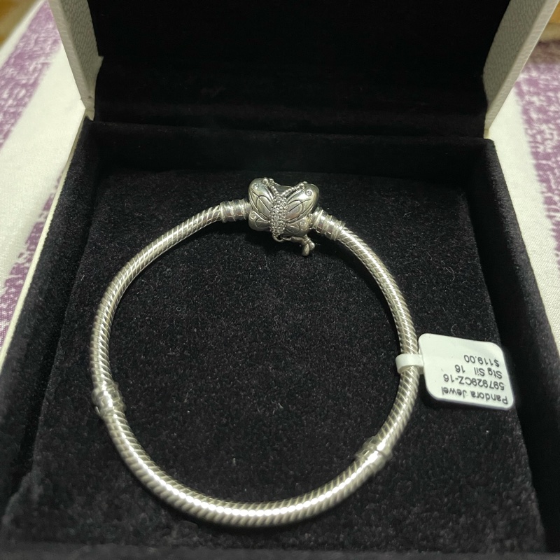 pandora 潘朵拉 蝴蝶釦 16cm 蛇鏈-1