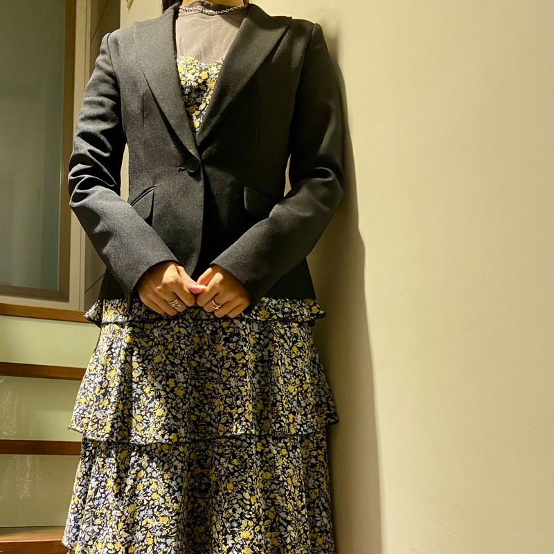 日款黑色西裝三件套組-2