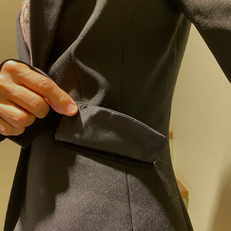 日款黑色西裝三件套組-4