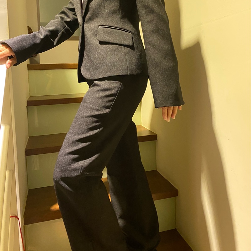 日款黑色西裝三件套組-5
