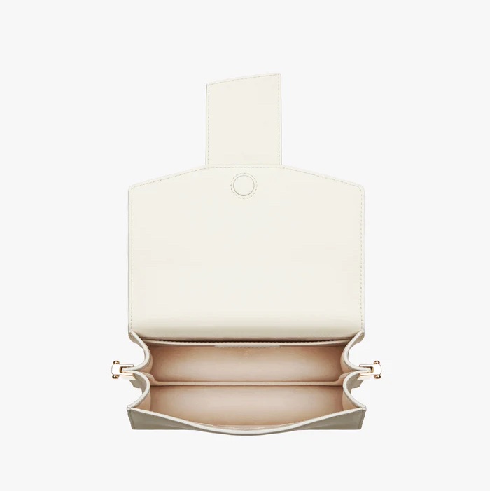 Strathberry Box Crescent 奶油白肩背/鏈條包-4