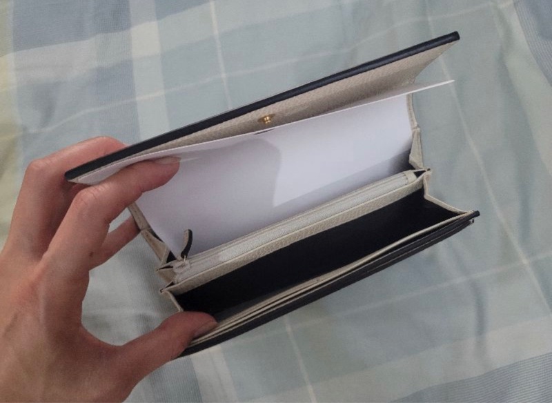 Gucci 白滿版LOGO 長夾（專櫃購入）-3