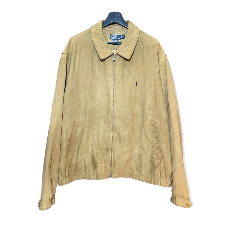 顛復古⚡️（remake) Polo Ralph Lauren 駝色麂皮藍馬外套❤️男女皆可-0